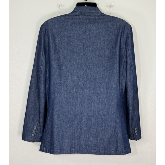 J. Peterman Denim Twill Jacket Cotton Blazer Chore Coat Normcore Preppy, 42 - Picture 4 of 13